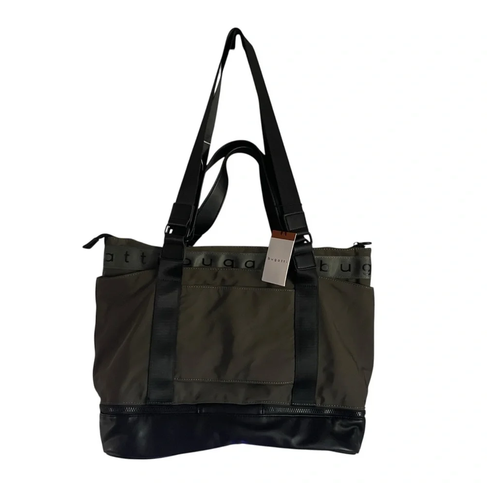 NWT Bugatti Green and Black Duffel Bag with Sturdy Design